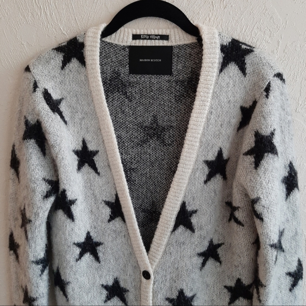 Maison Scotch Punk Radar Star Cardigan Size 1